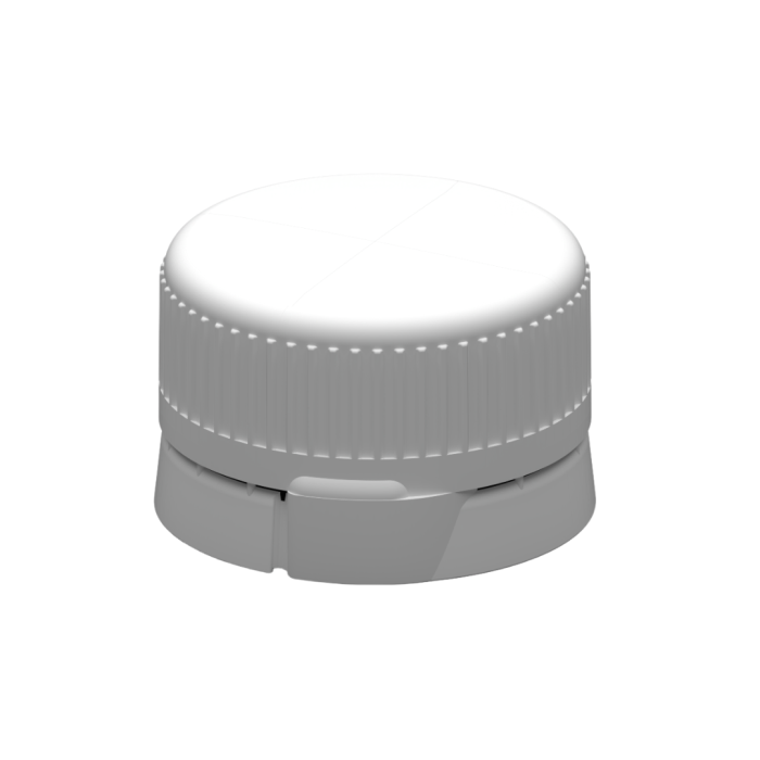 28mm PolyGuard® Flat Cap Glass Tamper Evident - 4.0 vol.